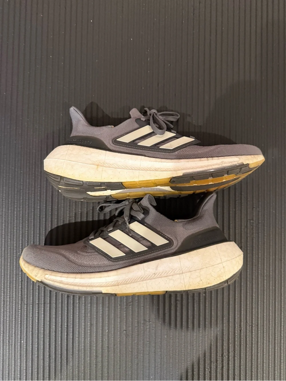 adidas Men's Gray Athletic Running Shoes with White Accents